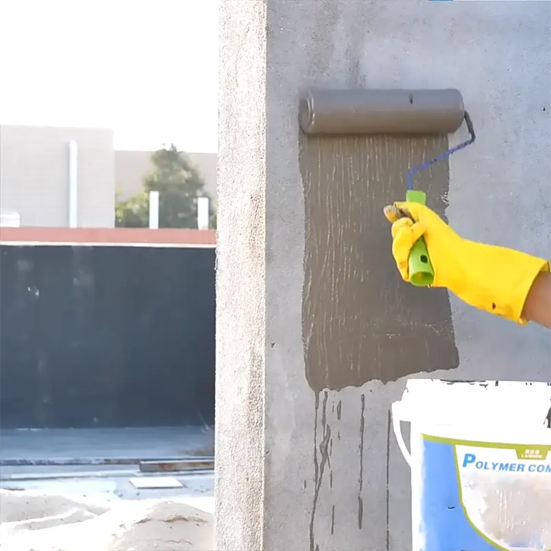 Bina çatı duvar su yalıtım macunu boya polimer çimento su geçirmez kaplama duvar