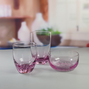 Ngày Valentine 10 oz màu trang trí doof <span class=keywords><strong>Glass</strong></span> nước Tumbler đầy màu sắc Đá ThủY Tinh cup bong bóng Wedding party Quà Tặng PP nhựa - Product Image 6