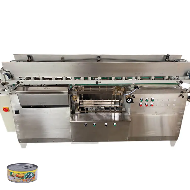 canned beans labeling machine tea tin can labeling machine cold glue labeling machine