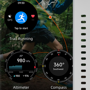 2025 da uomo Smart Watch da 4Gb con memoria musicale Flash da 1.43 pollici con doppia bussola GPS HRV con frequenza cardiaca giochi per dormire Tracker cinturino in Silicone - Product Image 2