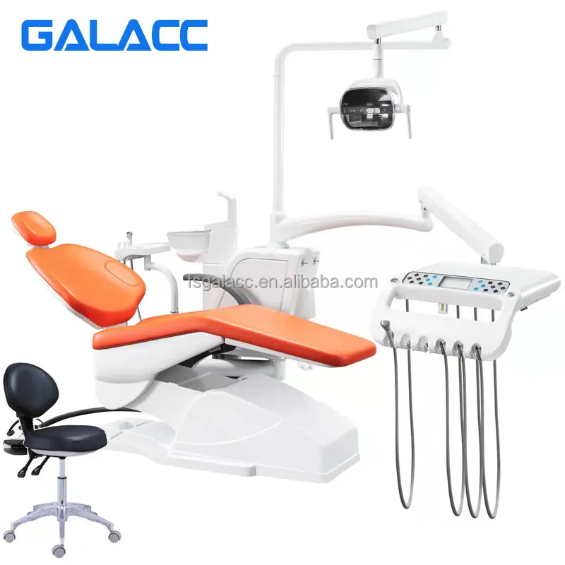 Luxo Médico Aprovado Integral Portátil Dobrável Preço De Equipamento De Unidade Odontológica Dental Surgery Client Chair Set Para Venda