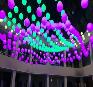 Светодиодная матричная лампа DMX 512 управление светодиодная лебедка Dmx 3D шаровая кинетическая лампа - Product Image 1
