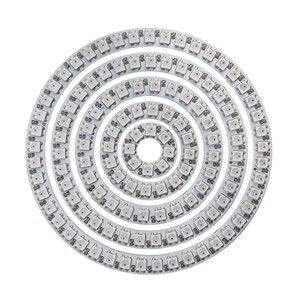 WS2812B RGB LED piksel halka 8 16 24 35 45 Leds adresli tam renkli yuvarlak daire DC5V WS2812 IC modülü - Product Image 2