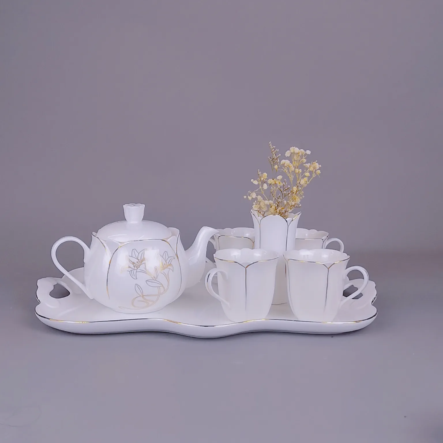 LEXI Lily designs set da tè in ceramica di lusso in porcellana bianca phnom penh per la festa del ristorante di nozze