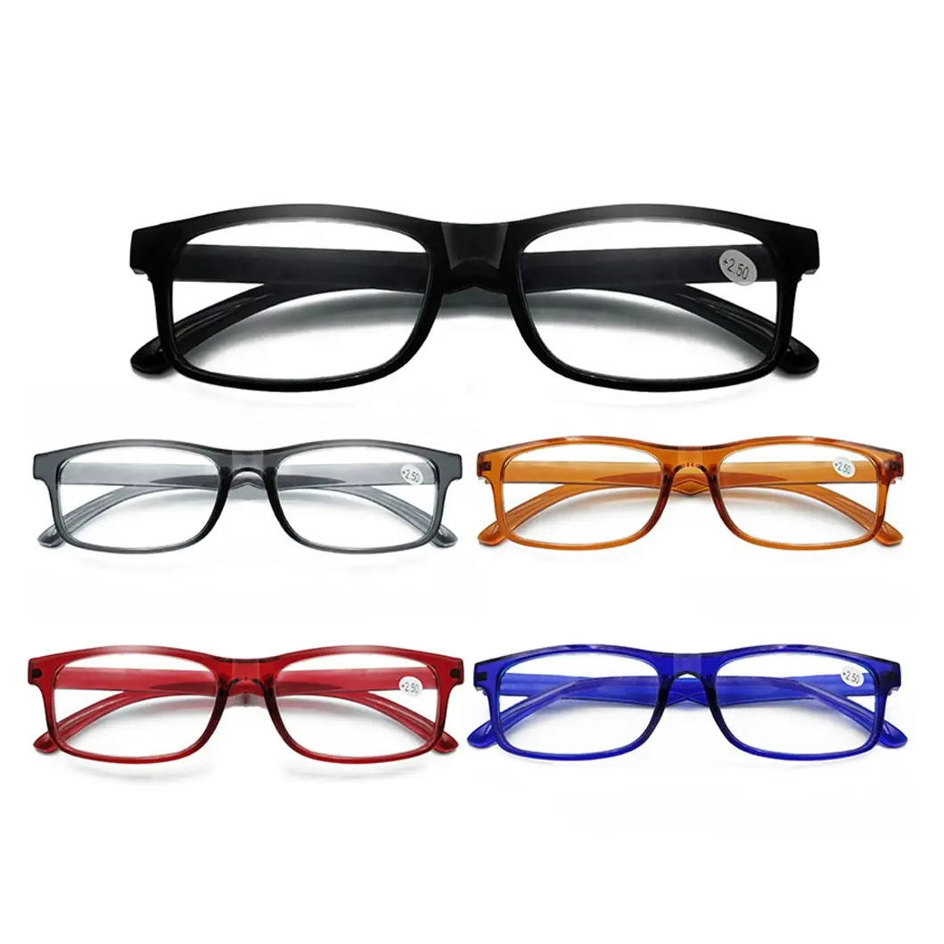 Occhiali da lettura alla moda lettore di plastica a buon mercato in plastica per uomini e donne occhiali da lettura