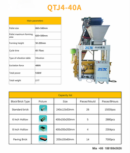 ZCJK QTJ4-40A简易半自动水泥空心砌块成型机生产线 - Product Image 5