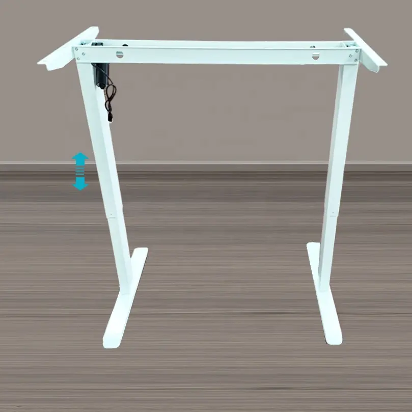 Mesa de pie eléctrica con marco de Metal de diseño moderno ergonómico de alta calidad a bajo precio, escritorio ajustable para sentarse