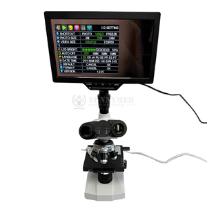 Microscopio biológico LCD de 9,7 pulgadas para estudiantes de medicina binocular, microscopio Digital para laboratorio de Hospital - Product Image 1