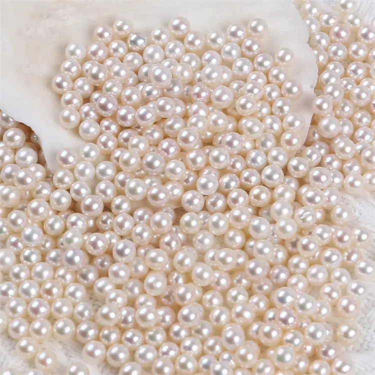 Perla de agua dulce suelta, 4,5-5mm, forma redonda, venta al por mayor