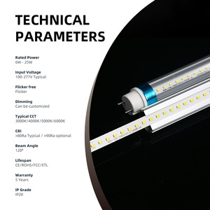 8FT หลอดไฟ LED 5000K แสงกลางวันบัลลาสต์บายพาสเทียบเท่า R17D/HO F96T12/DW/HO ฝาครอบ T8 T10 T12 เรืองแสงเปลี่ยน - Product Image 4
