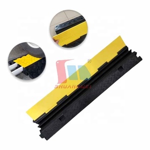 Shuangwei 1 2 3 4 5 kanallar güvenli kauçuk yol borusu elektrik kablosu süspansiyon hız rampa yumru köprü koruyucu - Product Image 2