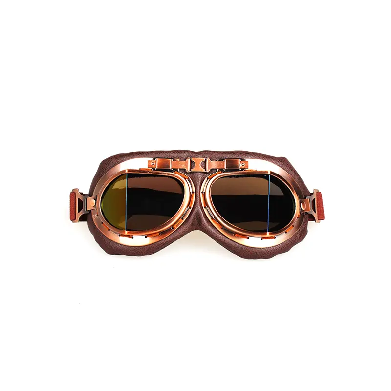 Custom anti-fog retro goggles with changeable magnet lens for harley