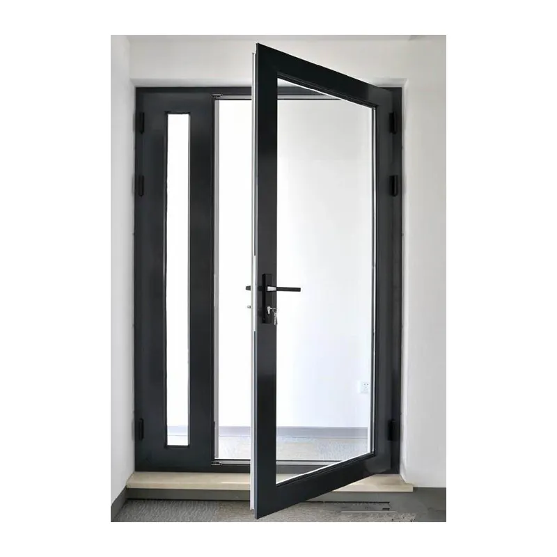 KDSBuilding portes d'entrée isolées modernes, design français, porte à battants en aluminium avec verre
