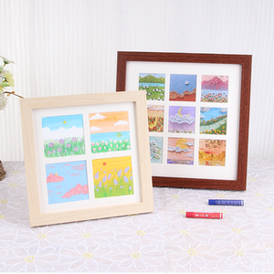 环保4个9开口拼贴相框多照片壁挂桌面展示无垫油画相框 - Product Image 4