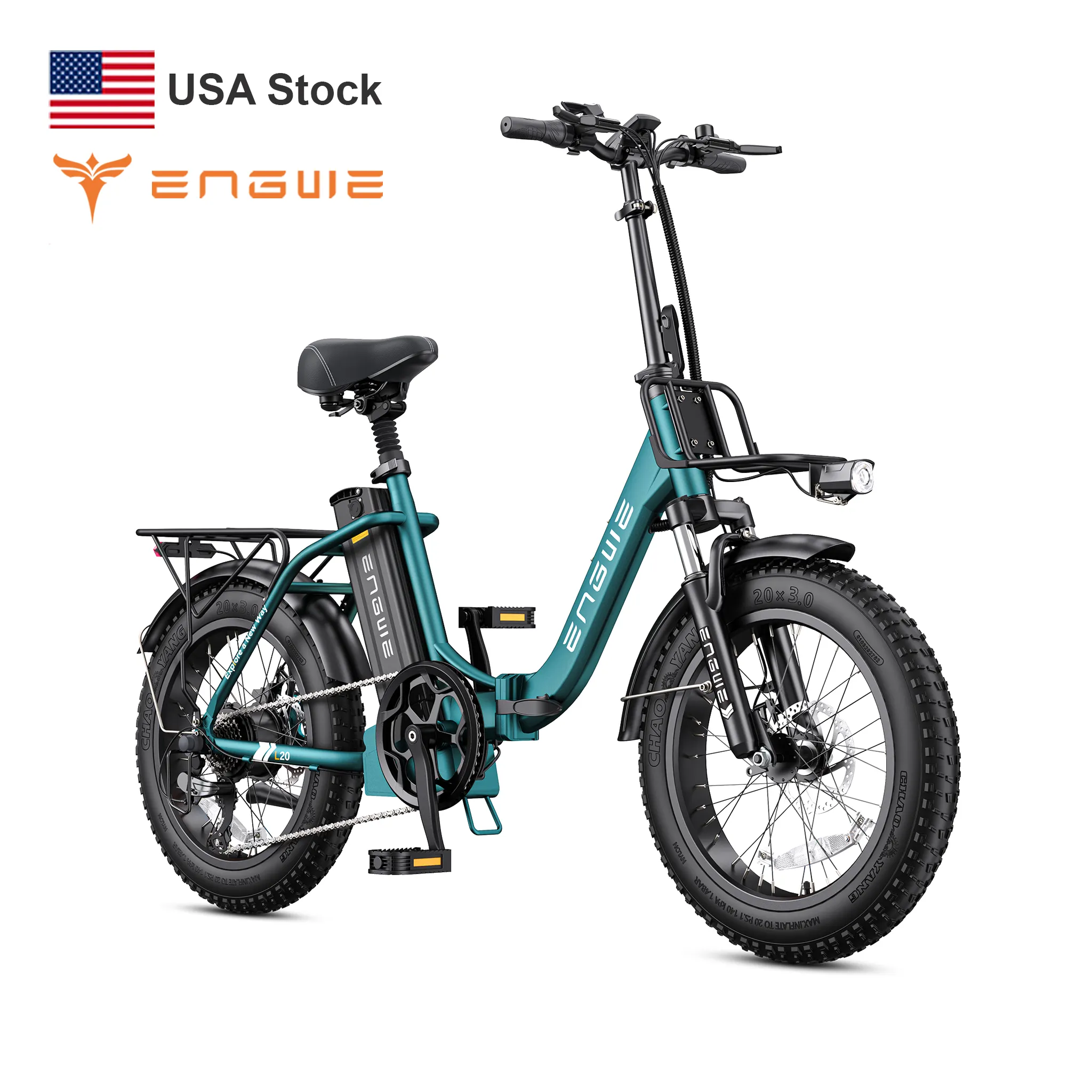 ENGWE L20 2,0 US Warehouse Bicicleta de ciudad plegable 750W Motor de potencia Bicicleta eléctrica 52V 13Ah Pedal Assist Mujeres Ebike