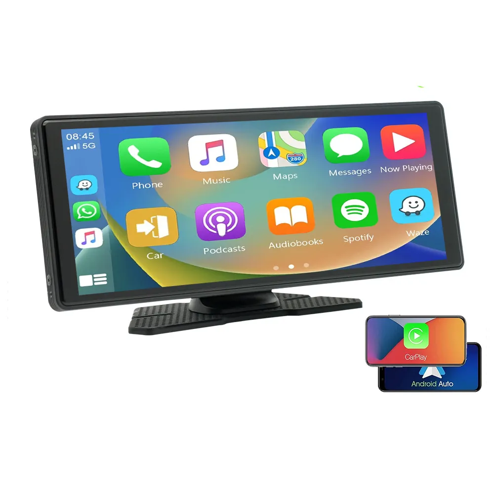 Universal 9 Inches Wireless Carplay Display Android Auto Car Stereo Portable Carplay Screen Cast Carplay Monitor Car Radio