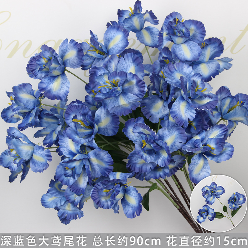 Branches d'iris bleu profond