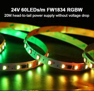 Proyecto RGBWW RGBCW RGBNW 12/24V 60LEDs/M Pixel LED Tape Addressale RGBW LED Strip Light 12V