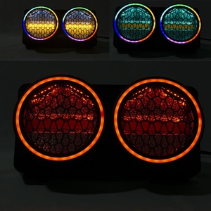 220W LED matris ışık 2 gözler kör 2 30W * 2 COB Strobe yıkama etkisi 128x0.2W RGB yüzük DMX512 müzik kontrol cihazı beyaz düğün - Product Image 2