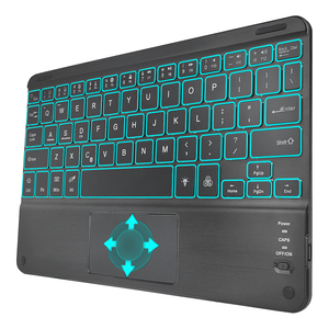 Teclado inalámbrico retroiluminado RGB de 7 colores con panel táctil para iPad Samsung Smart Tablet Mini teclados portátiles USB tipo C 78 teclas - Product Image 2