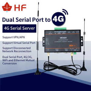 HF2421 Double <strong>Port</strong> <strong>Serial</strong> Device <strong>Server</strong> <strong>RS232</strong> RS485 RS422 to Ethernet Wifi 4G 3G GPRS Network Converter - Product Image 2