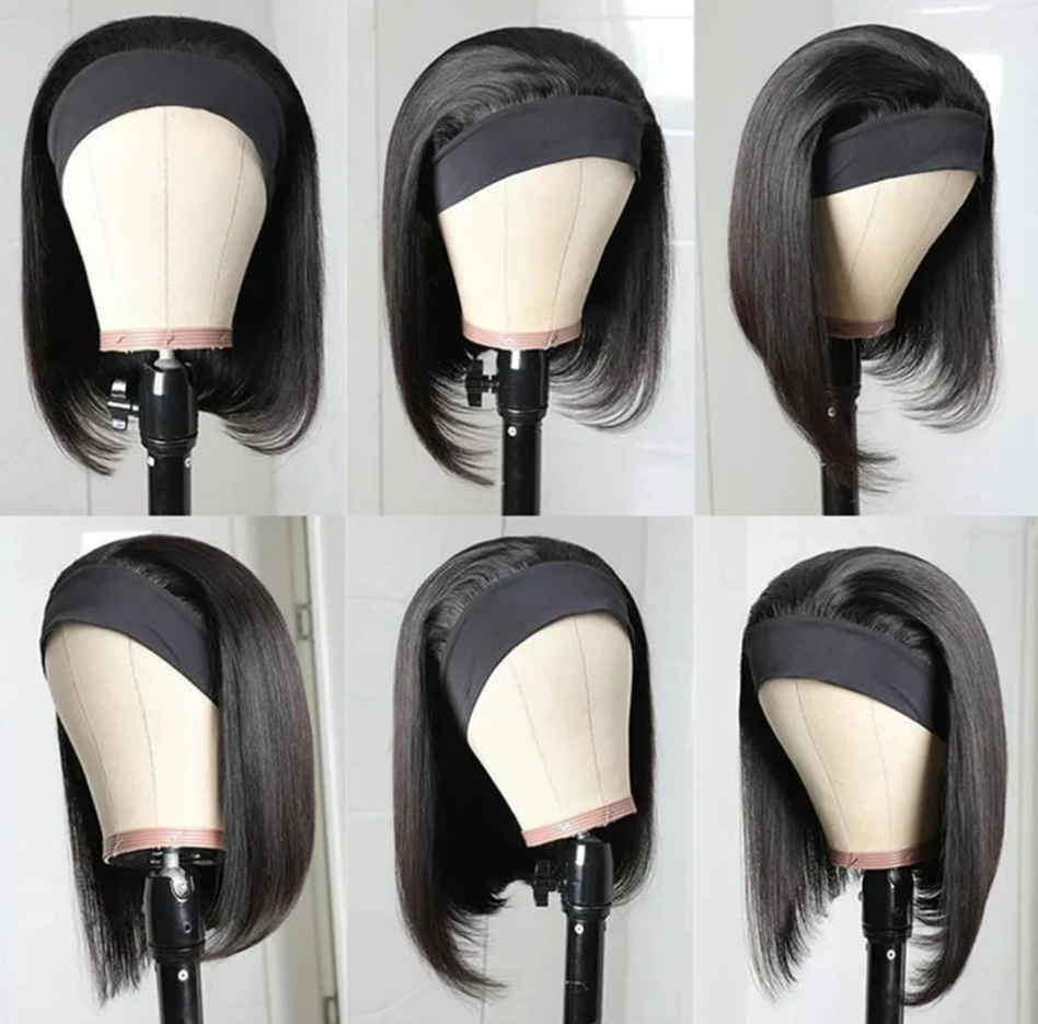 Perruque bob bandeau Noir