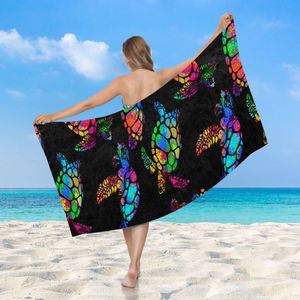 OEM Mikro faser Schnellt rockn endes Sommer bad Tropische Schwarzmeer schildkröte Übergroße Strand tasche Handtücher Material Personal isiertes Strand tuch - Product Image 5