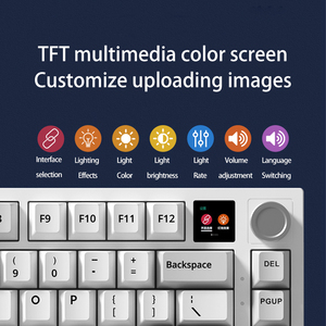 Teclado mecánico PCTENK XK58B Plus, tres modos, teclas completas, estructura de juntas personalizada intercambiable en caliente, dedicada a los juegos de deportes electrónicos