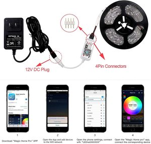 智能WiFi LED控制器iOS安卓魔术家庭应用程序IR RF 24键遥控器，用于RGB RGBW LED灯条灯 - Product Image 5