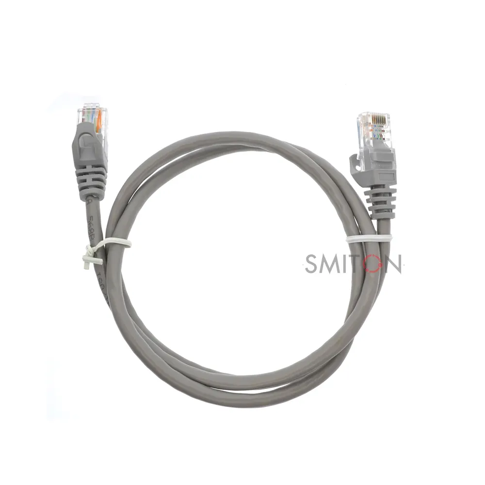 Venta caliente Cat6 Cable Cableado Categoría 6 UTP Internet Patch Cord Color gris 2 metros Cable de red de comunicación interior