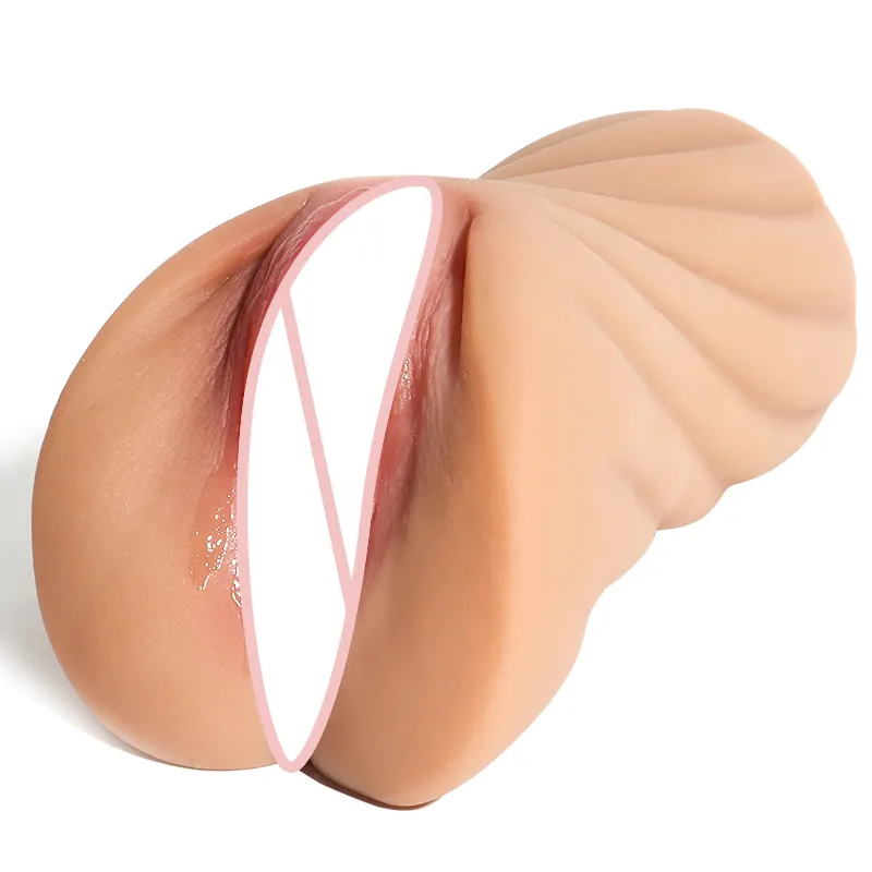 Masturbazione realistica manica Sexy tascabile a doppio canale a spirale vera Vagina aereo tazza giocattoli sessuali per uomini Juguetes sessuales