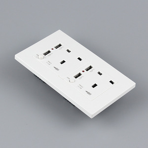 Double British <strong>Socket</strong> <strong>Switch</strong> <strong>with</strong> Dual USB <strong>Socket</strong> <strong>Multi</strong>-<strong>function</strong> Two or Three Plug Mobile Phone Charger Panel <strong>Socket</strong> - Product Image 3