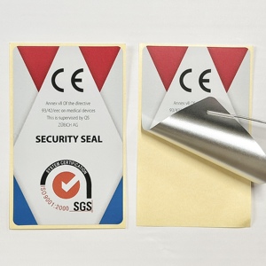 Certificado ecológico CE VOID Código holográfico QR Etiqueta DE SEGURIDAD Etiqueta adhesiva Código de barras único con material adhesivo PET - Product Image 2