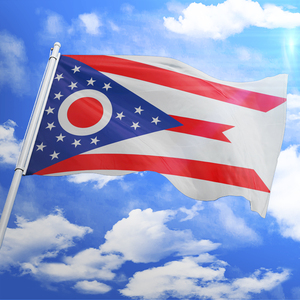 Promotional Product 48h Fast Delivery 3x5ft 100%Polyester Any Logo Screen Printing Used in School Custom <strong>Ohio</strong> State Flag - Product Image 2
