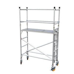 Escalera de escalada móvil de doble ancho de andamio de aleación de aluminio inclinada de 20 grados moderna para un proyecto de instalación fácil y rápida - Product Image 1