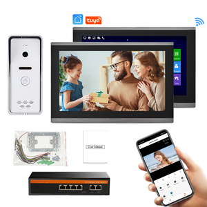 Alta calidad inteligente 1080P 10,1 pulgadas IPS pantalla táctil Tuya WIFI con cable sistema de intercomunicación barato timbre soporte RFIC tarjeta desbloqueo - Product Image 1