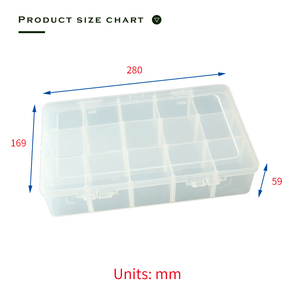 DRX聚丙烯高品质多可拆卸隔层盒透明储物珠宝塑料储物盒多功能