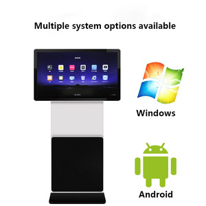 43 55 65 pollici pavimento rotante touch screen a rotazione orizzontale LCD digital signage pubblicità con ruote - Product Image 5