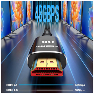 Banhado a ouro de alta velocidade 8K 4K 60Hz <span class=keywords><strong>HDMI</strong></span> 2.1 cabo trançado liga de alumínio 48Gbps Dynamic HDR TDR HDTV cabo 0.5M 1M 1.5M 2M 3M 5M