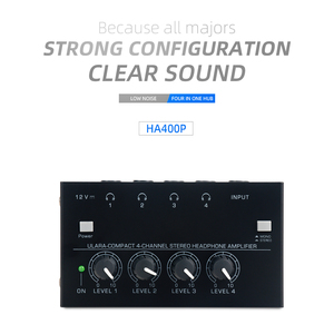 Compact Ha4plus <strong>4</strong> Channel Stereo Headphone Amplifier Portable Studio Monitoring Earphone <strong>Audio</strong> <strong>Interface</strong> - Product Image 2