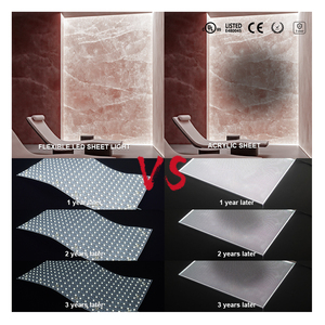 Single Color 4000K 6500K CCT 2700+6500K Free Cutting 12 and 24 Inch Biggest Size <strong>LED</strong> Sheet Lighting for Marble Lighting - Product Image 4