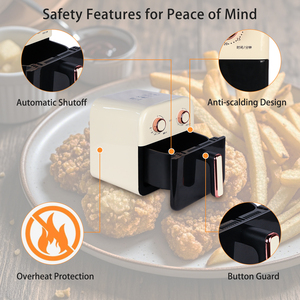 Factory Wholesale Cheap Chips Kitchen Multifunction Electric Air Fryer Mechanical <strong>Control</strong> With <strong>Timer</strong> <strong>and</strong> <strong>Temperature</strong> Dual Knobs - Product Image 6