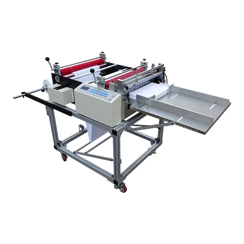Machine de découpe industrielle de rouleaux de papier à feuilles A3 A4/Machine de découpe rotative à déroulage/Machine à refendre PE PP PVC à vendre