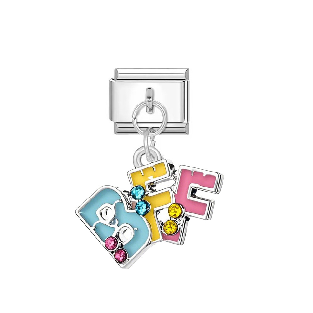 Letter-module silver buckle