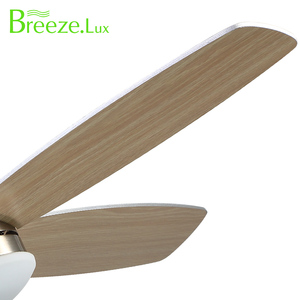 Breezelux 2019 Modern basit 4 yaprak LED ışıklı tavan fanı 42 inç bıçak gökyüzü gri geleneksel tasarım banyo için uzaktan kumanda - Product Image 3