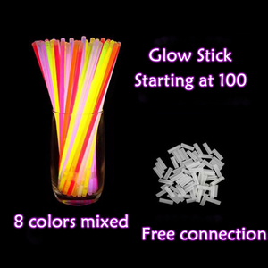 100pk partysticks 8 ס "מ אור אפל מקלות מסיבה אספקה וקישוטים חג המולד וצעצועים ארוזים בשקיות