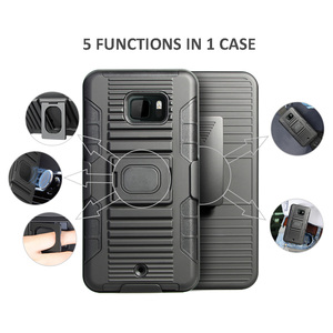 เคสป้องกันเต็มรูปแบบสำหรับ HTC U Ultra Case 3 in 1ซองคอมโบสำหรับ HTC U F100อัลตร้าพร้อมขาตั้งและคลิปหนีบเข็มขัด - Product Image 2