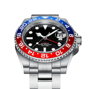 Luxury Men Mechanical Watch Genuine Sapphire Waterproof 10ATM Steel Strap <strong>GMT</strong> NH34 Automatic Business Watch Montre Homme - Product Image 2