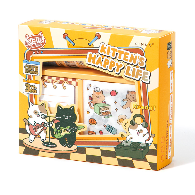 la vita felice del gattino-giallo