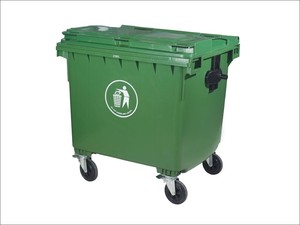 Papelera de reciclaje de gran tamaño, contenedor de basura de 1100L/290 galones, cuatro ruedas para público - Product Image 4
